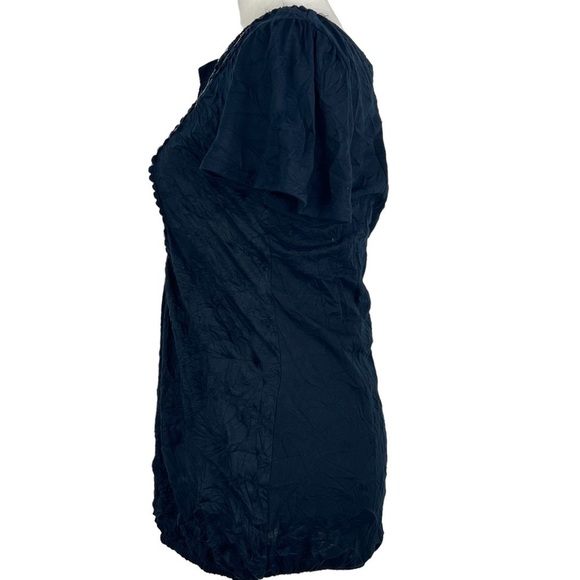 Layered WITH LOVE WOMEN'S SHORT‎ SLEEVE V-NECK RUCHED TUNIC TOP - Picture 4 of 13